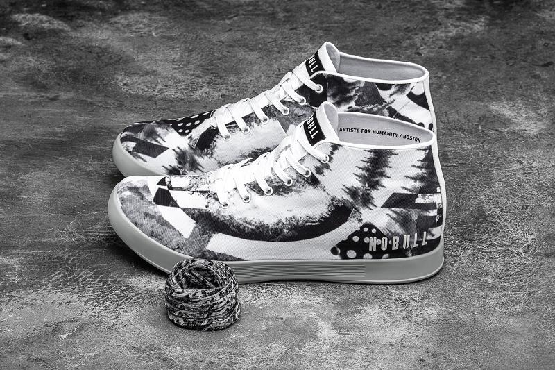 Nobull Artists For Humanity Canvas Mid Women's Trainers Dark / Grey | USA K1852O